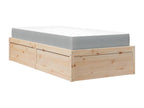 Bed with mattress 90x200 cm solid pine wood SROK05924