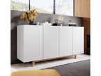 Low sideboard for living room/dining room in white with LED lighting, 160x40x79cm, Nobellea NALH04213