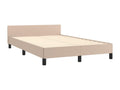 Bed frame with cappuccino headboard 120x190 faux leather XCDI91616