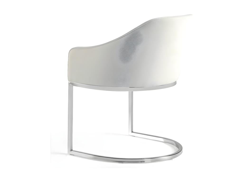 Boisona designer armchair in faux leather with stainless steel legs - Set of 2 - Boisona 72 Dark Grey UDWJ68645