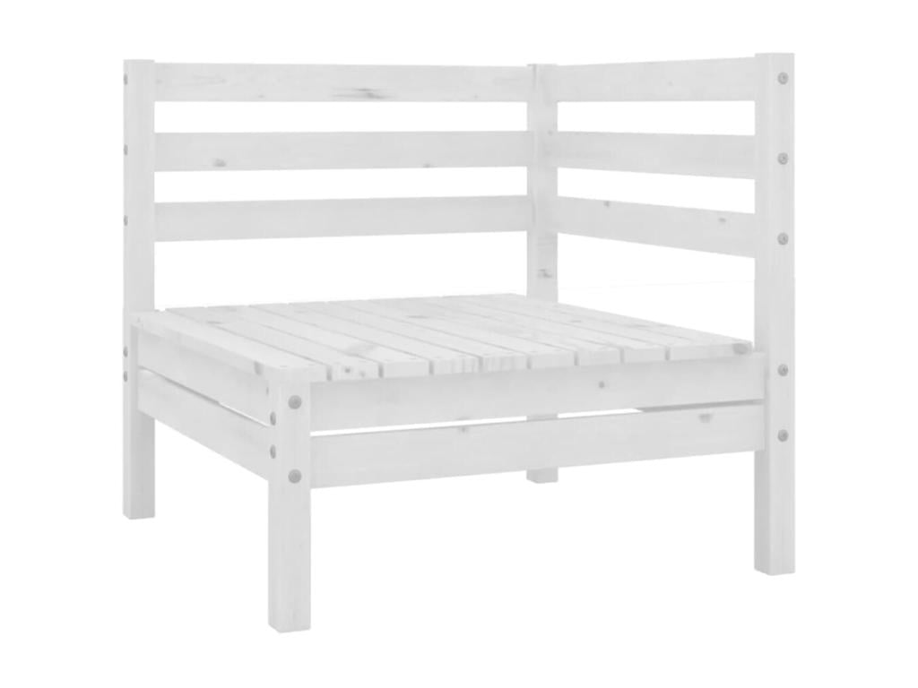 6-piece garden furniture set, solid pine wood, white VLVO66713