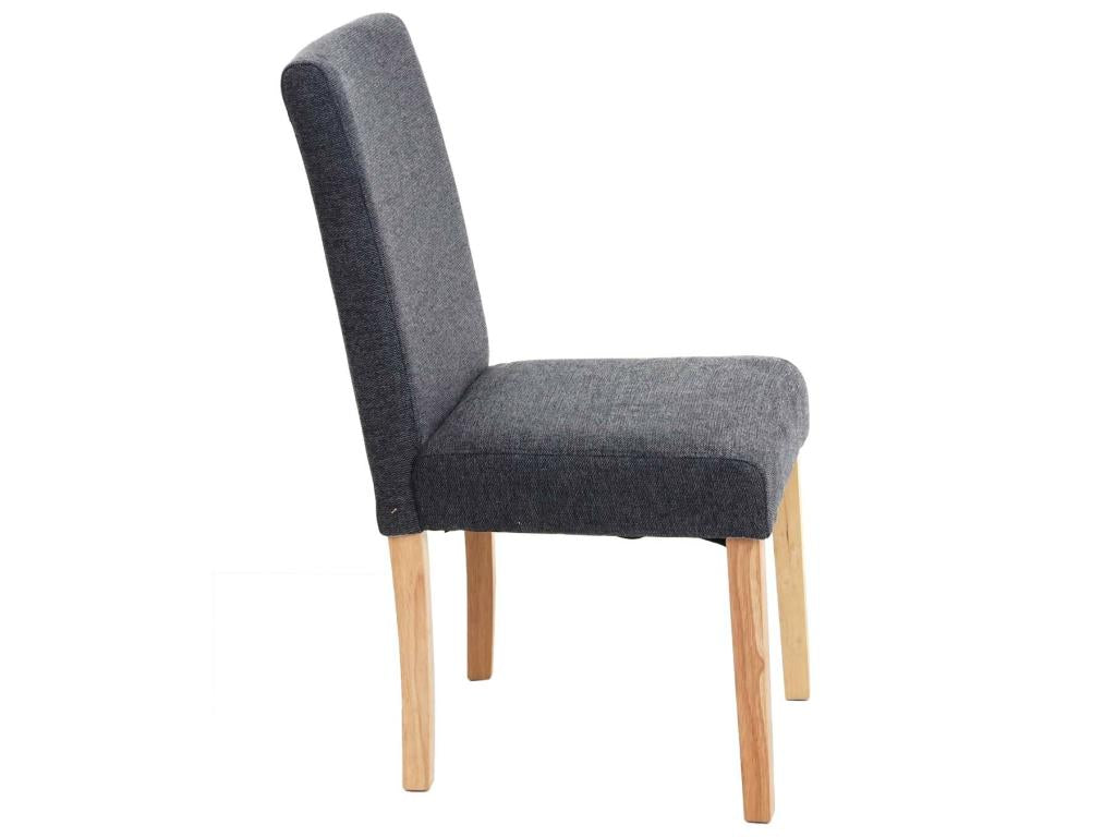 2x Boisona dining chair/kitchen chair - anthracite grey fabric, light legs XIZM97124