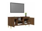 TV stand with solid wood legs, brown oak, 103.5x35x50 cm, XOGU91870