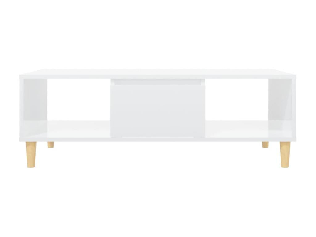 Coffee table, glossy white, 103.5x60x35 cm, chipboard, OZSU32706