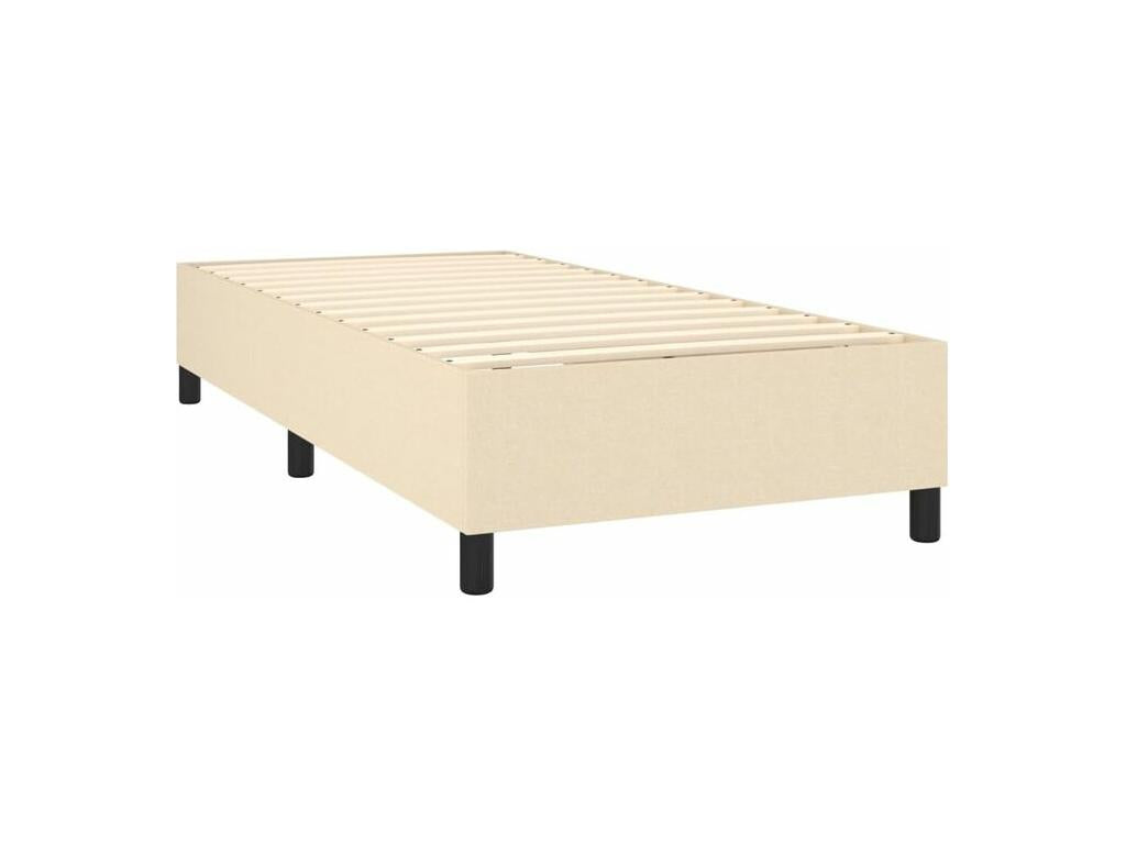 Boisona bed base with cream mattress 80x200 fabric YNPQ35421