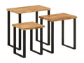 Nesting tables, 3 pieces, with live edge, solid wood by Elariva RFRM43116
