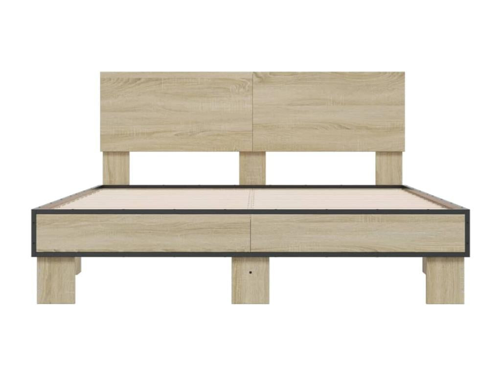 Bed frame without mattress, oak, 140x200 cm YLXH60963