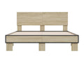 Bed frame without mattress, oak, 140x200 cm YLXH60963