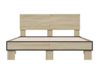 Bed frame without mattress, oak, 140x200 cm YLXH60963