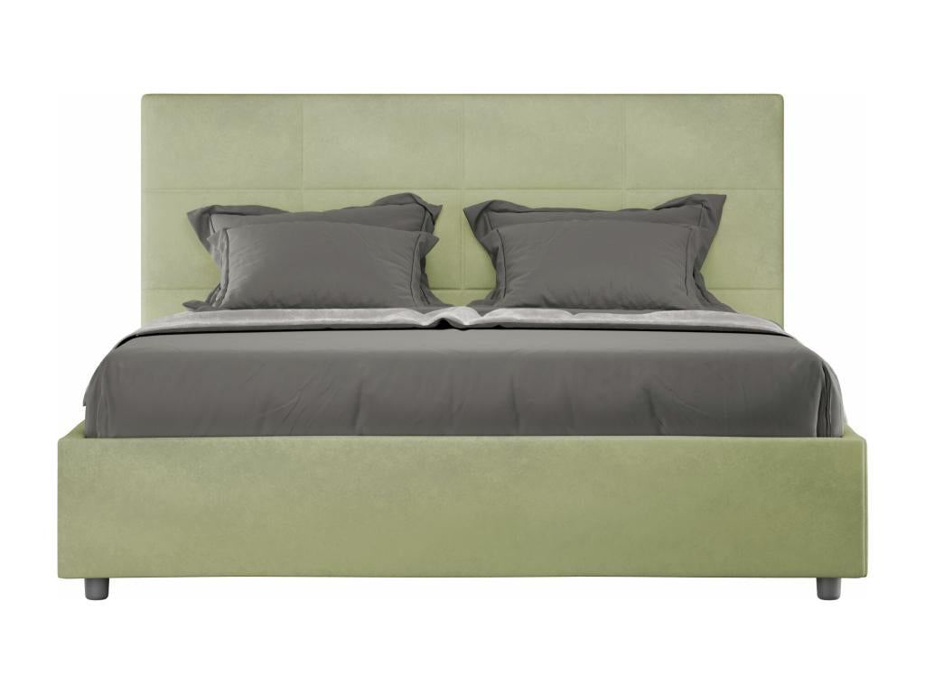 Boisona YTRW68095 Upholstered Bed without Mattress 160x210 cm, Green Microfiber