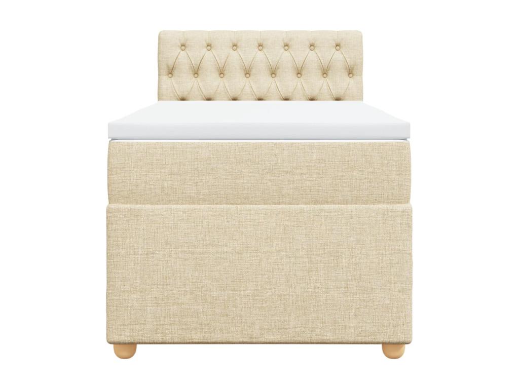 Boisona bed base and mattress, Cream 90x190 cm, Fabric CPNK97254