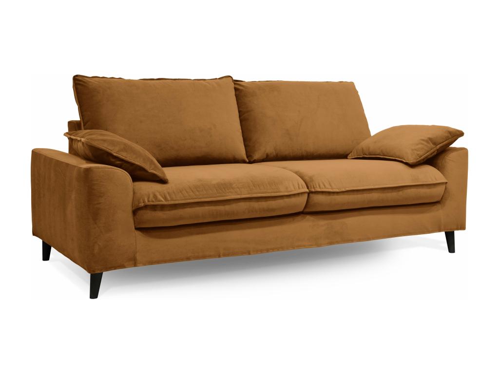 Hazelnut 3-seater velvet sofa KWUG83203