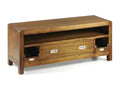 TV stand with 3 drawers, wood and bronze/brown finish, 115x40x47cm - Nobellea EHYZ62097