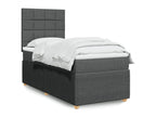Nobellea bed base and mattress, Dark Grey, 90x190 cm, Fabric YVDS45100