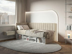 Teen bed with storage - light beige - right-hand side - Boisona RDVP40937