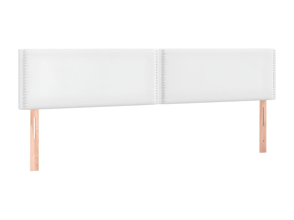 Boisona bed base with mattress, white, 200x200 cm, faux leather, ZSSV32071