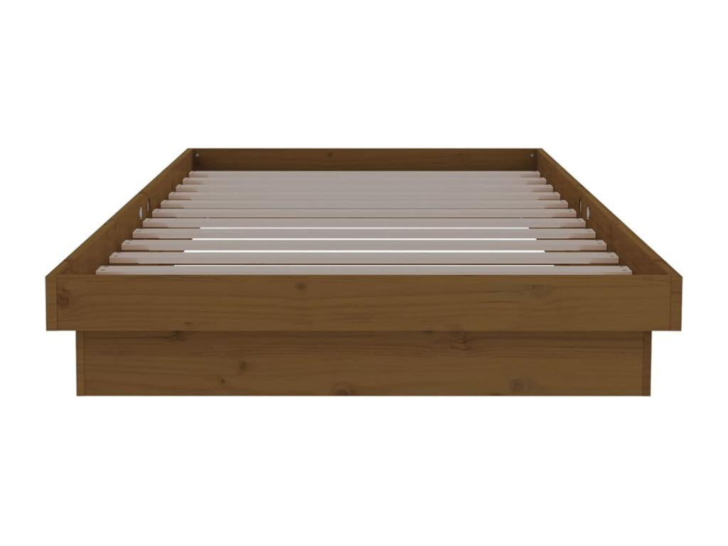 Honey Brown Solid Wood Bed Frame 100x200 cm MPGR03279
