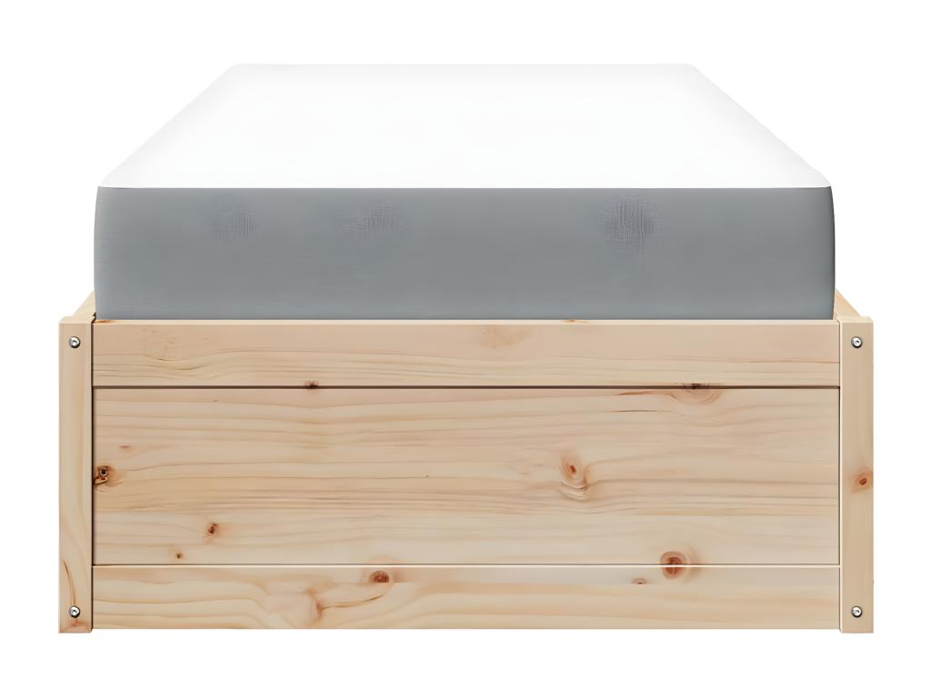 Bed with mattress 90x200 cm solid pine wood SROK05924