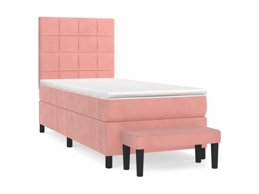 Nobellea bed base with Rose 90x200 Velvet mattress KXKX55264