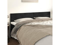 2-Piece Black Velvet Headboard Set 80x5x78/88 cm JJZQ36625