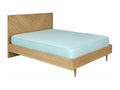 Double bed pack with Lac mattress 160x200 cm, fiberboard panels with solid light oak veneer, Nobellea JVIC58166