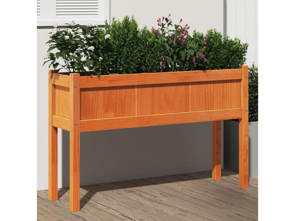 Planters with feet and legs, 110x31x70 cm, solid pine wood, NLDH93050