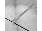 Walk-in shower enclosure with fixed pivot return, 90cm, 25x200cm, with 90cm square fixing bar, 8mm anti-limescale glass BYQU60440