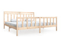 Solid wood bed frame 200x200 cm IWHY76242