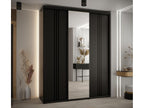 Nobellea 7 Sliding Door Wardrobe 235.2/190/45 3 Doors Black/Black/Black FWSA09636