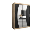 Nobellea Sliding Door Wardrobe 200/150/62 2 Doors Nobellea/Black DKBW62330