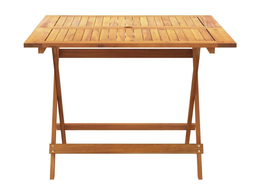 5-piece garden dining set with leaf pattern, fabric and wood, HTZJ65854