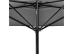 Grey half-parasol for terrace, 300x150x230 cm, 03 0001611 OUUR45612