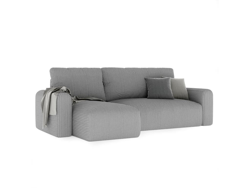 Nobellea corner sofa bed with sleeping function in grey fabric CIZW19167