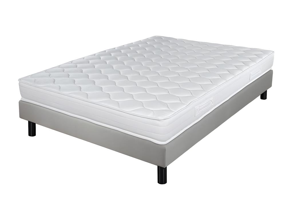 Mattress and bed base 140x190 Foam - Nobellea - Medium support - Disassembled bed base - Linen HMSK33206