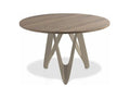 Round table with walnut wood top and brown lacquered fiberglass base, Boisona - Dimensions: D 110 x H 76 cm QULZ32003