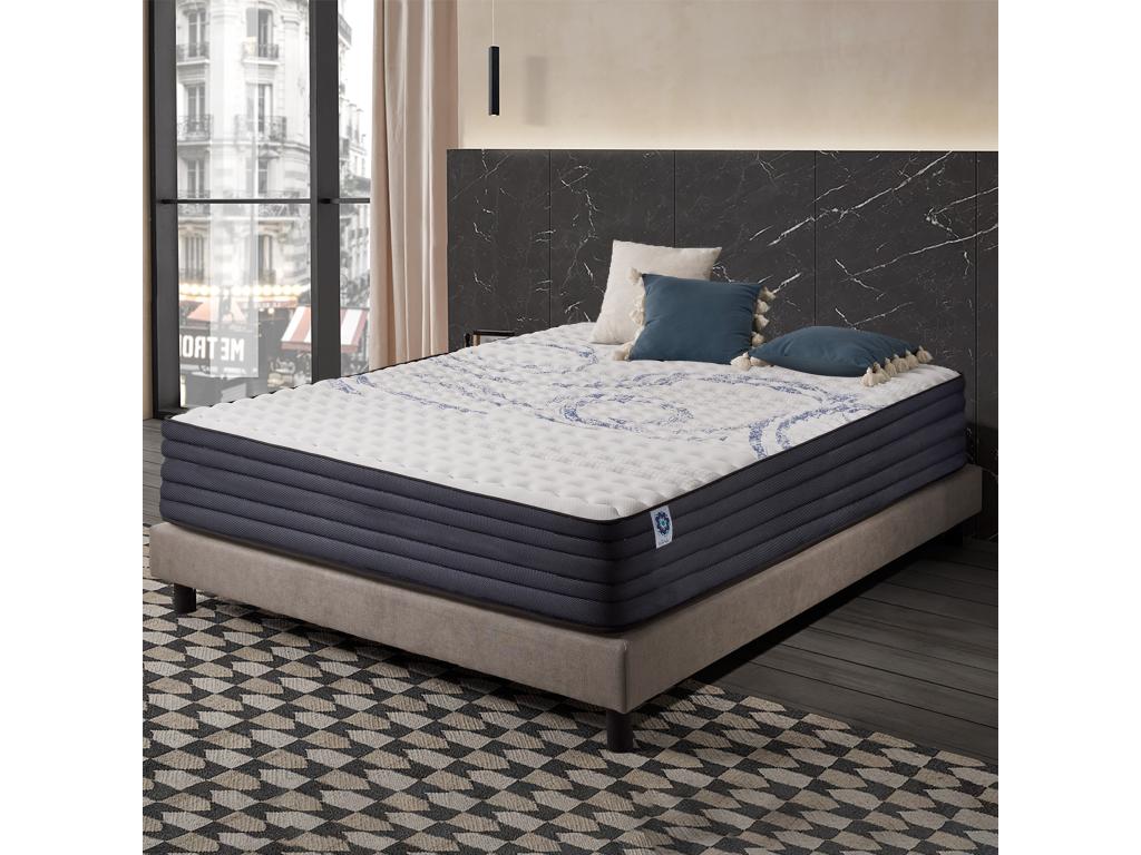 Boisona Mattress 150x190 cm - High Resilience Foam - Blue Latex Comfort Layer - Extra Thick 32 cm Memory Foam - Comfortable Summer/Winter Sides - Antibacterial LDAQ17738