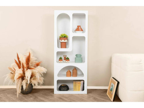 Nobellea Sideboard, Living Room Buffet, Kitchen Pantry, 60x32h150 cm, White, JXMV78053