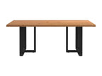 Light brown rectangular solid oak dining table CCNM07413