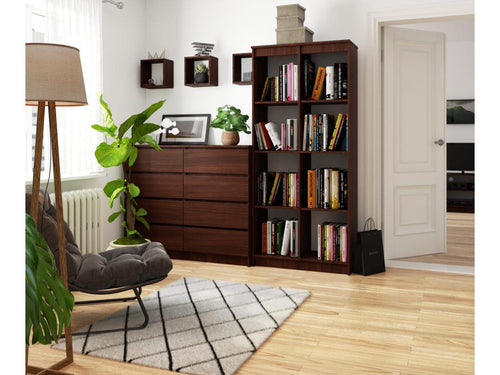 Boisona R80 Wenge Office Bookcase, 80 cm Wenge Front, 8 Shelves, 80x35x180 cm UBXS79533