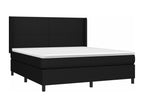 Upholstered bed base with mattress, black, 160x200 cm, fabric RNXT98162