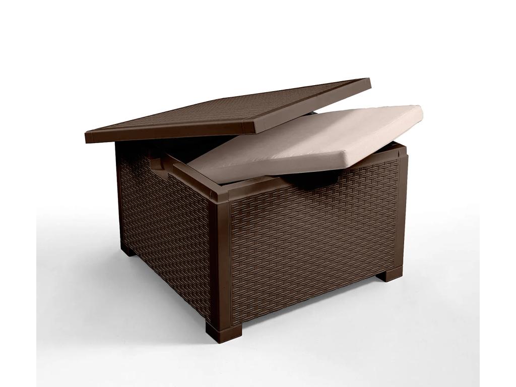 Boisona Outdoor Lounge Set, Garden Set with Cushions, Indoor Lounge Set with Rattan Effect, Made in Italy, Brown, UKFG25366