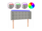 Light Grey LED Headboard 83x16x78/88 cm Fabric WSLR91386