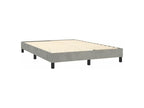 Boisona bed base and mattress, light grey, 140x190 cm, velvet, LURK31122