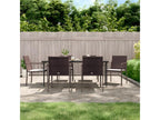 Garden chairs and cushions, set of 6, brown, 56x59x84 cm, rattan, UNEN10711