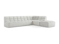 5-seater modular right-hand corner sofa in textured fabric - beige - Nobellea PMSA92109