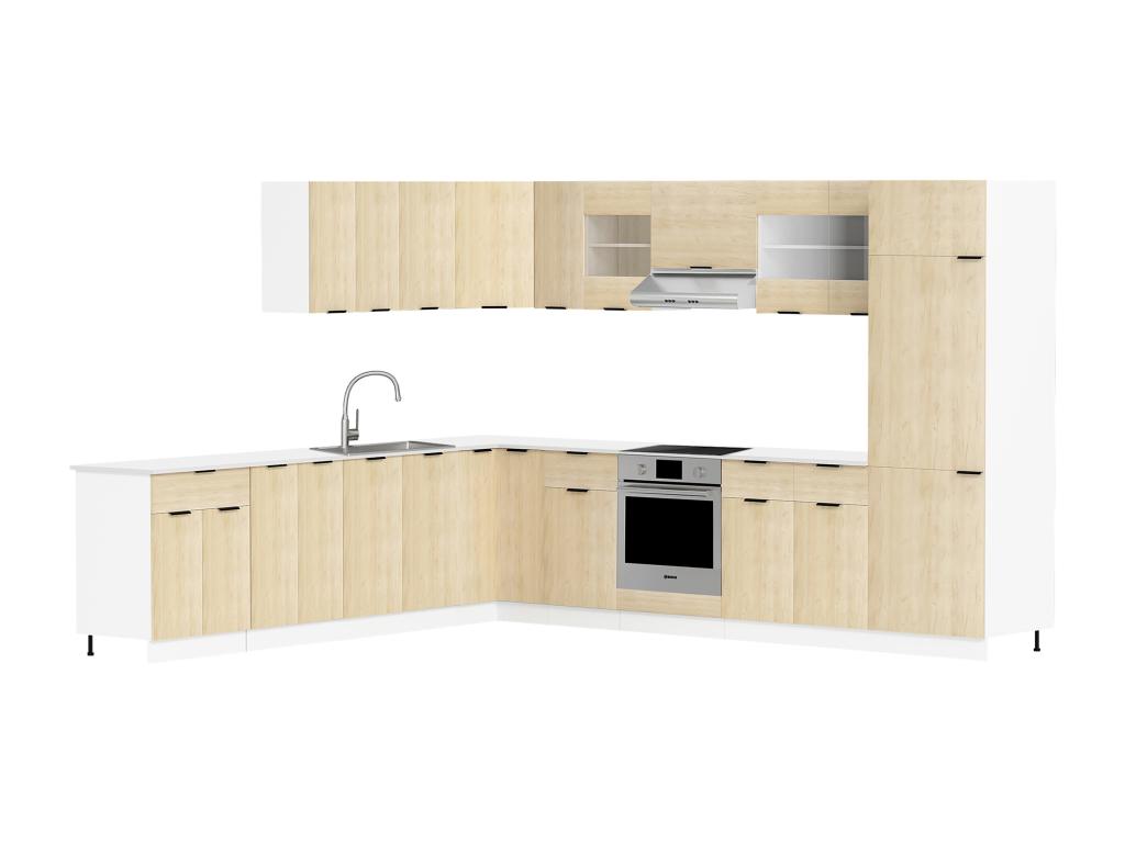 Nobellea kitchen cabinet, 40 cm wide, glass door, wall-mounted kitchen cabinet, Fasola kitchen furniture KPJC25371