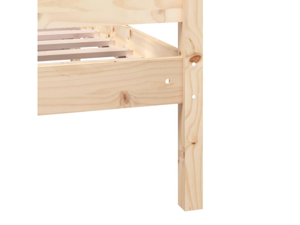 Solid wood bed frame 200x200 cm IWHY76242