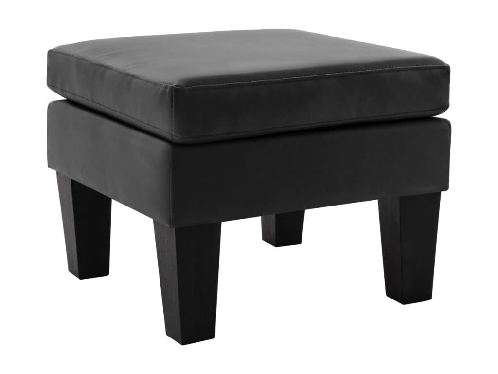 Black Faux Leather Footrest ZTYW40261