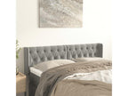 Headboard with wings, light grey, 163x16x78-88 cm, velvet, NWLN61411