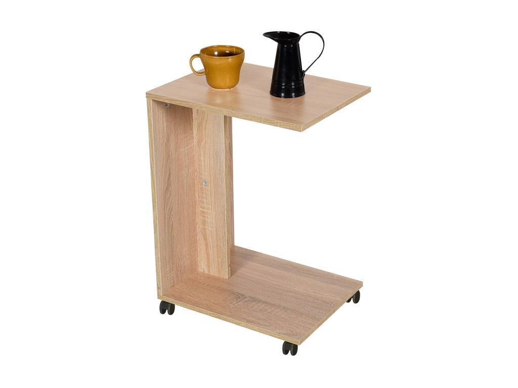 Boisona oak-colored wooden side table - W- 45 x D- 35 x H- 65 cm HHJS27268